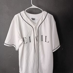Civil Men's White Baseball Jersey